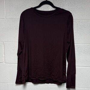 Zella Women's Long Sleeve Top - Deep Burgundy